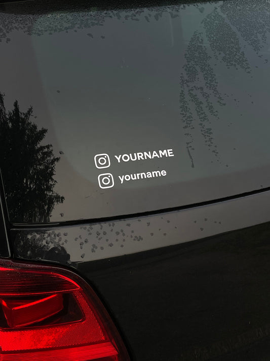 Custom Social Media Name Bumper Sticker