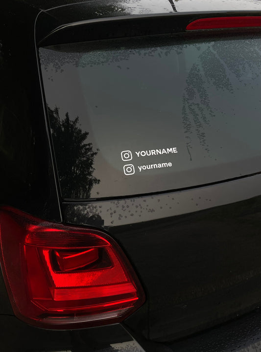 Custom Social Media Name Bumper Sticker