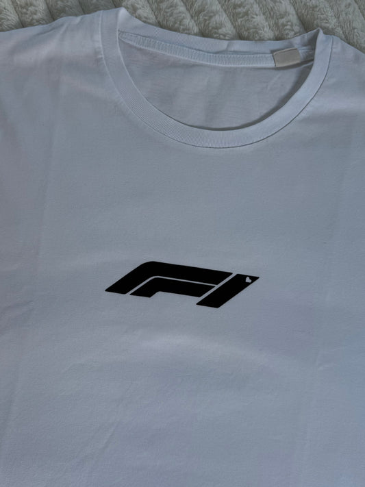 F1 Logo with Heart Iron-on Patch