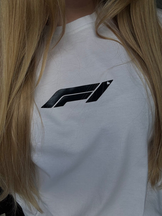 F1 Logo with Heart Iron-on Patch